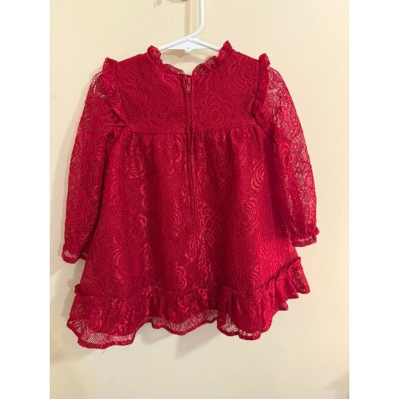 2T Red Lace Holiday Dress - Picture 2 of 3